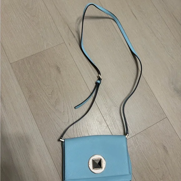 Kate Spade Sky Blue Clutch with Silver Accent - Picture 2 of 2
